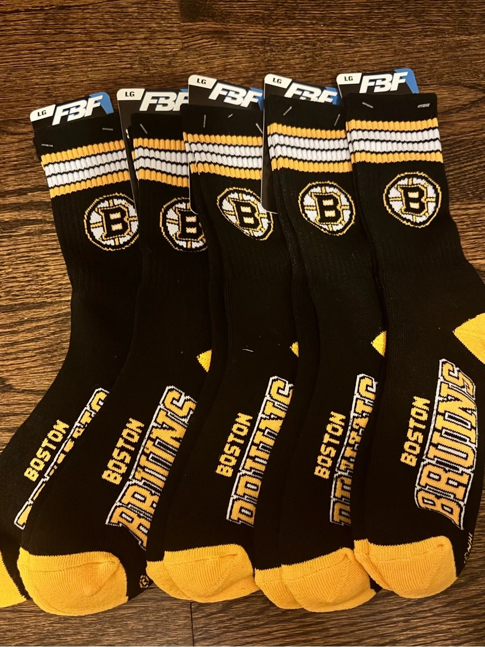 NHL Boston Bruins Crew Socks - 5-Pack